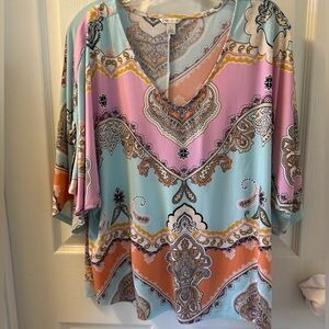 Cato Multicolor Paisley Blouse